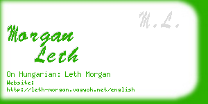 morgan leth business card
